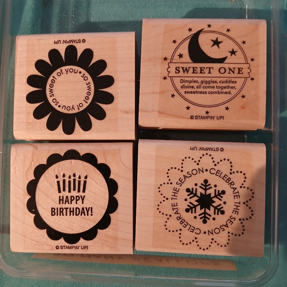 Stampin Up Stamp Set of 4 Mounted Stamps - So Many Scallops